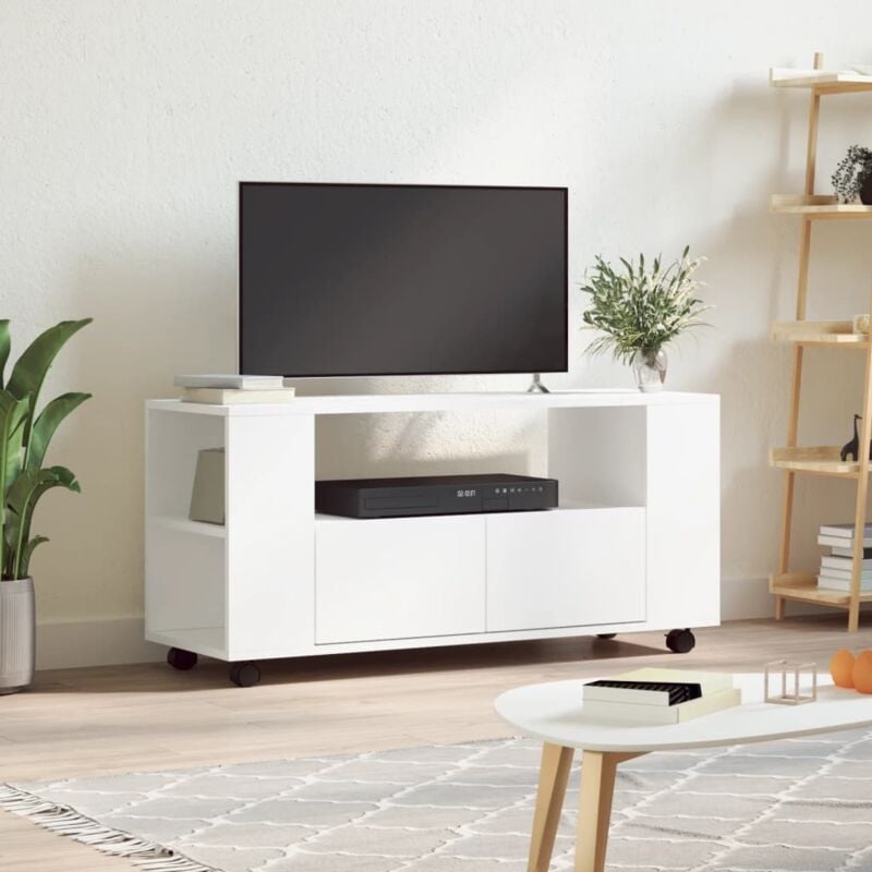 foto del prodotto vidaxl mobile porta tv bianco 102x34,5x43 cm in legno multistrato