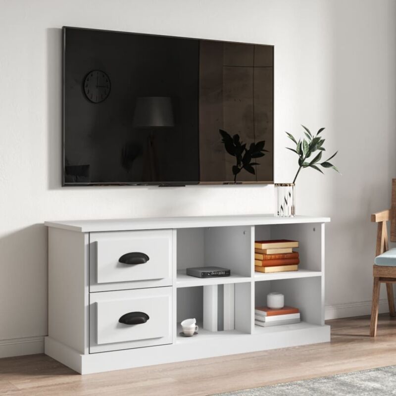 foto del prodotto vidaxl mobile porta tv bianco 102x35,5x47,5 cm in legno multistrato