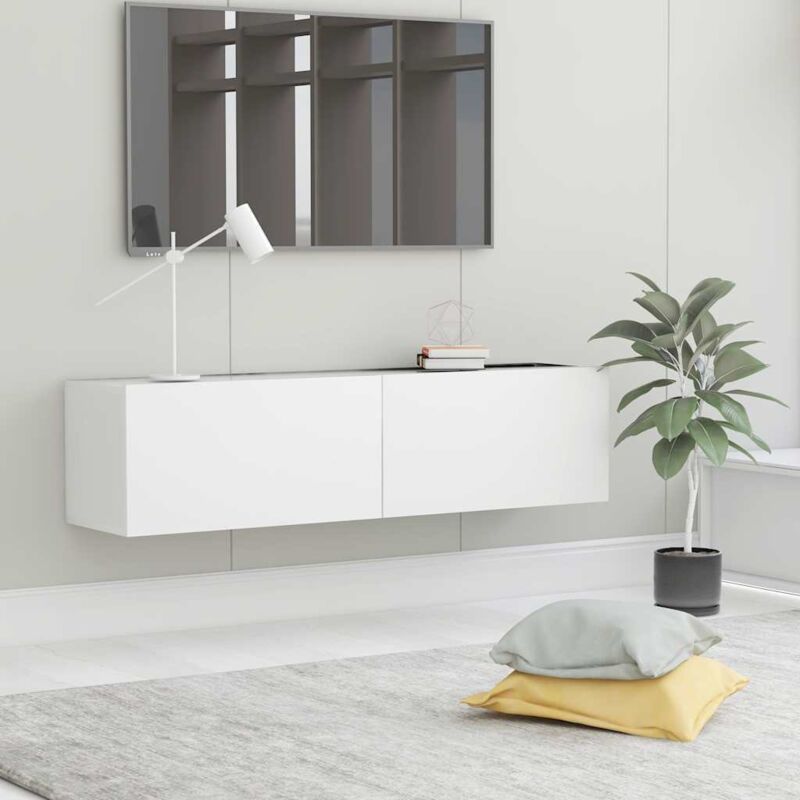 foto del prodotto vidaxl mobile porta tv bianco 120x30x30 cm in legno multistrato
