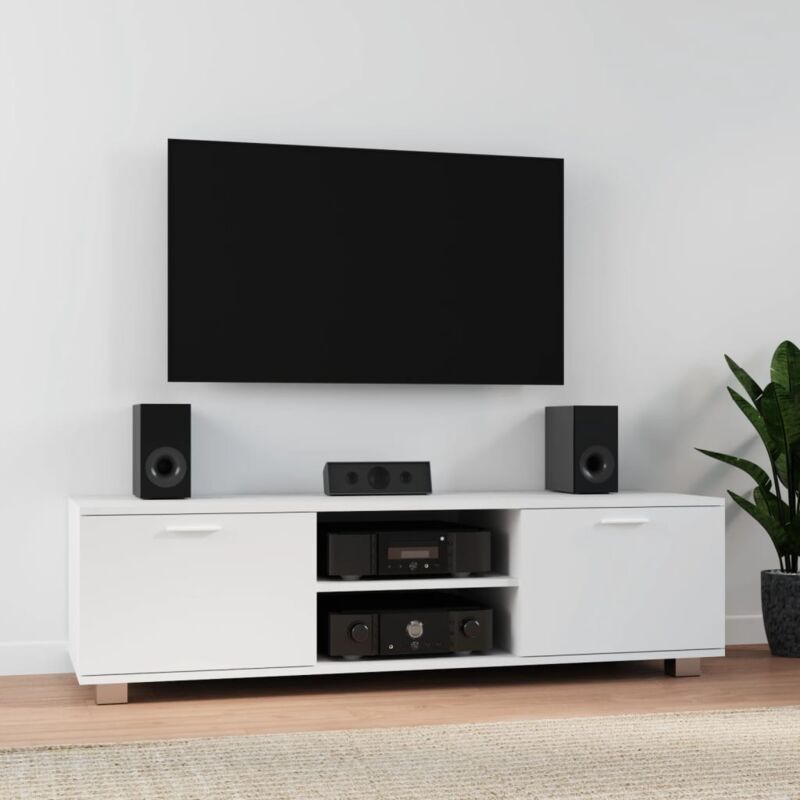 foto del prodotto vidaxl mobile porta tv bianco 140x40,5x35 cm in legno multistrato