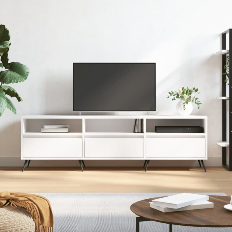 foto del prodotto vidaxl mobile porta tv bianco 150x30x44,5 cm in legno multistrato