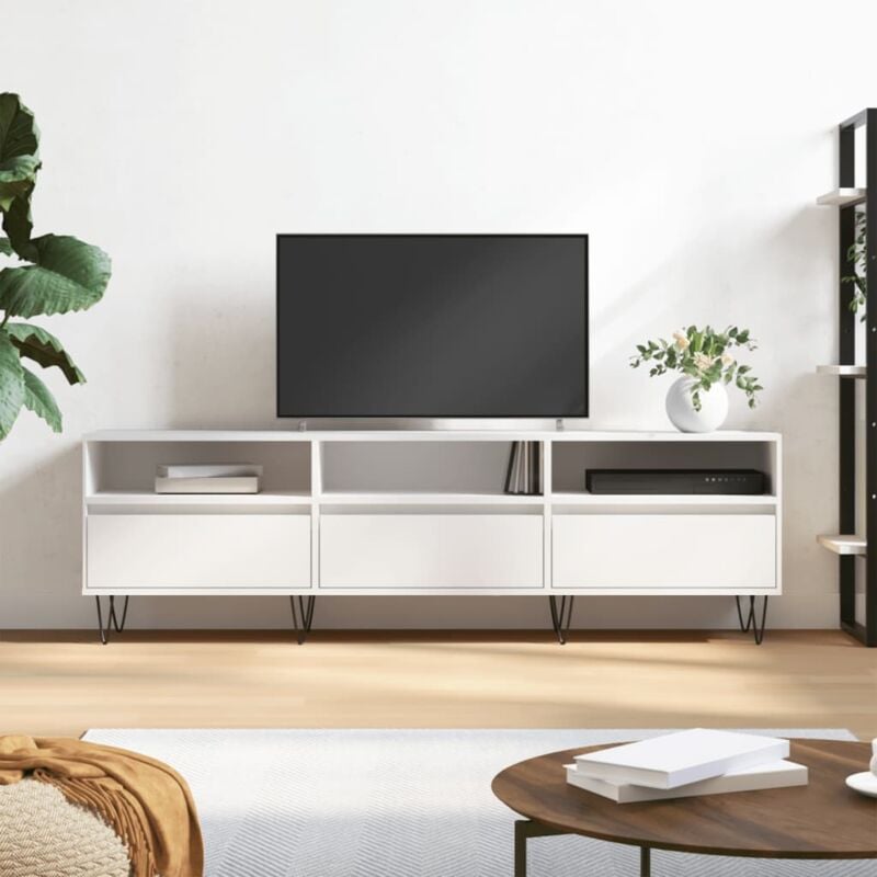 foto del prodotto vidaxl mobile porta tv bianco 150x30x44,5 cm in legno multistrato