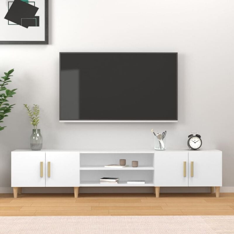 foto del prodotto vidaxl mobile porta tv bianco 180x31,5x40 cm in legno multistrato