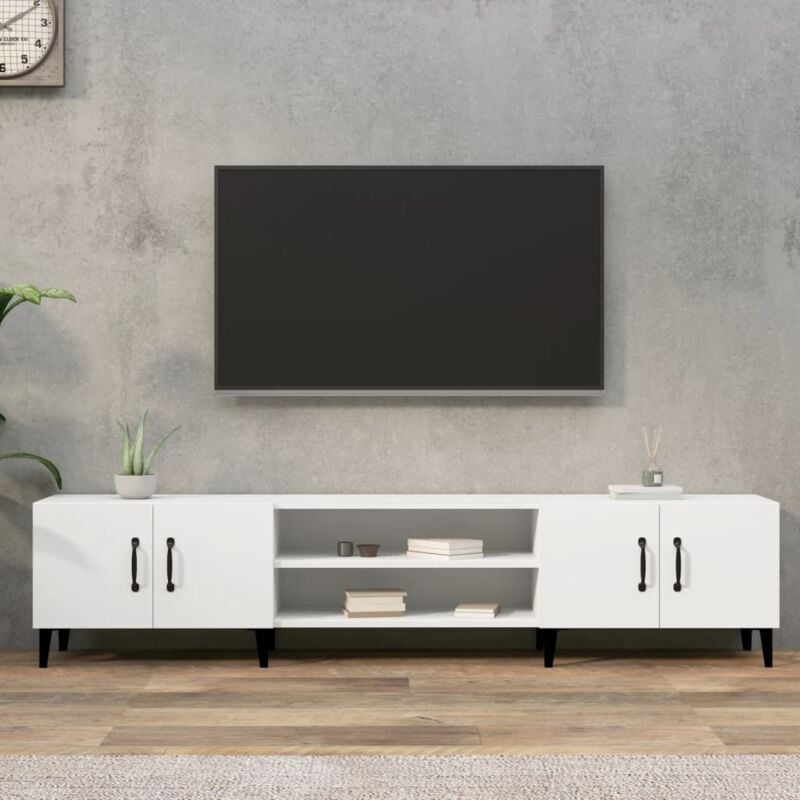 foto del prodotto vidaxl mobile porta tv bianco 180x31,5x40 cm in legno multistrato