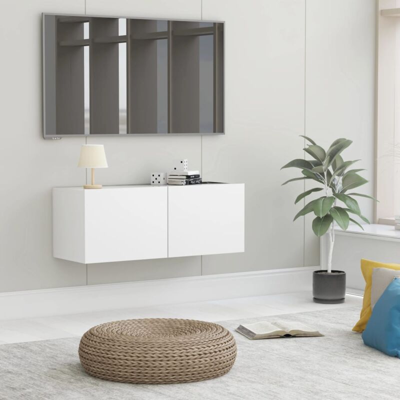 foto del prodotto vidaxl mobile porta tv bianco 80x30x30 cm in legno multistrato