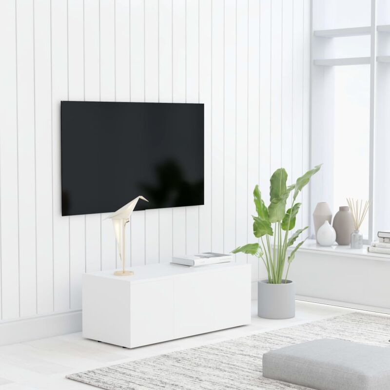 foto del prodotto vidaxl mobile porta tv bianco 80x34x30 cm in legno multistrato