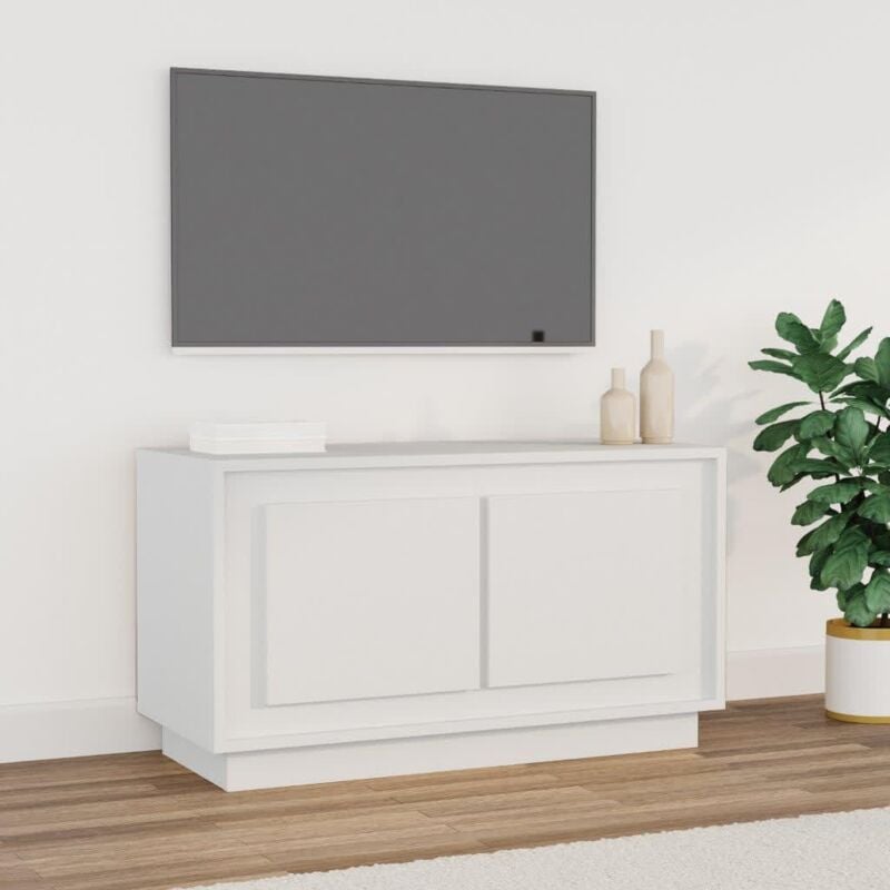 foto del prodotto vidaxl mobile porta tv bianco 80x35x45 cm in legno multistrato