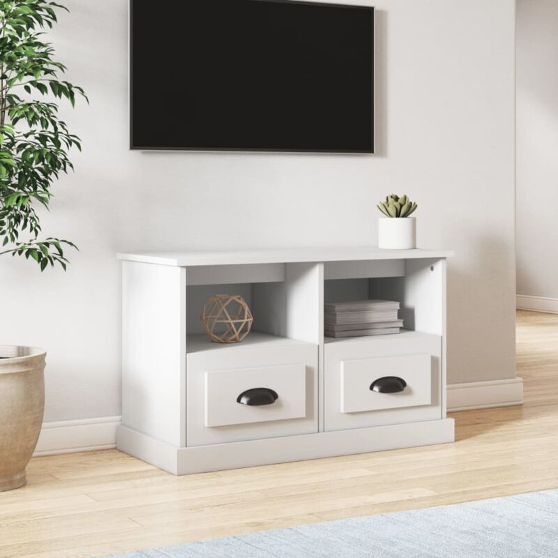 foto del prodotto vidaxl mobile porta tv bianco 80x35x50 cm in legno multistrato