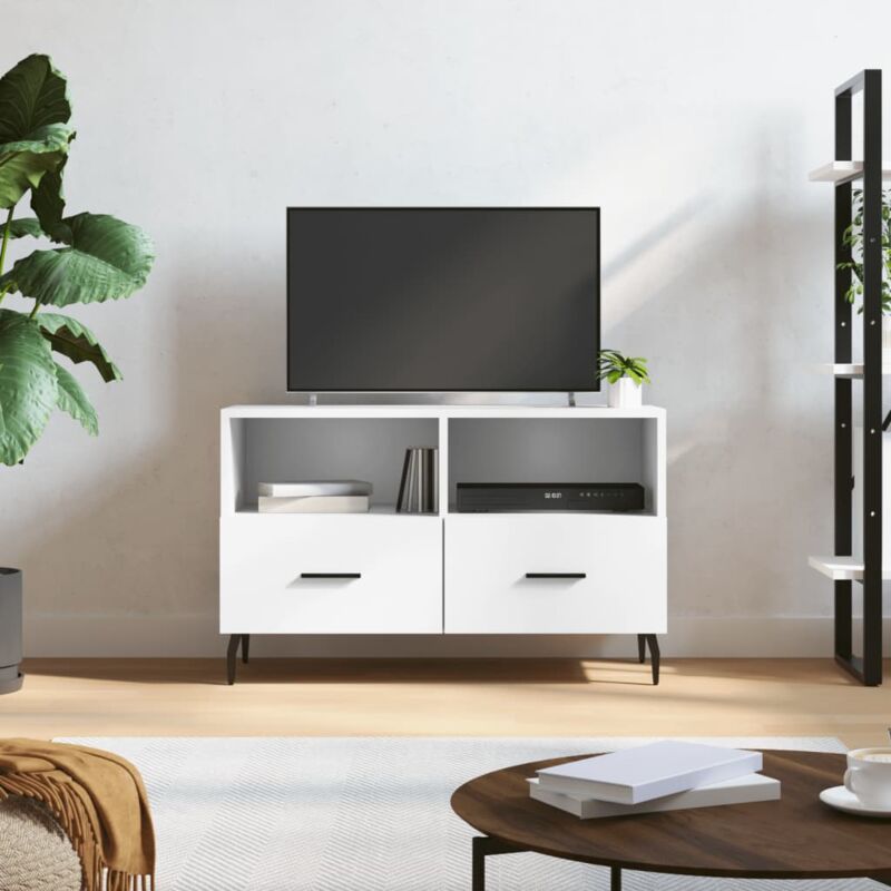 foto del prodotto vidaxl mobile porta tv bianco 80x36x50 cm in legno multistrato