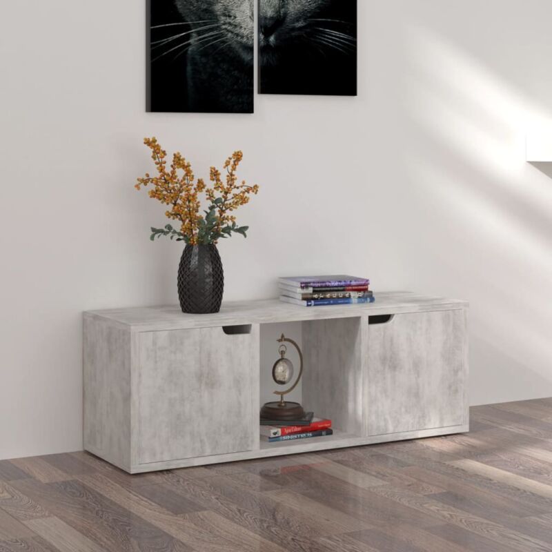 foto del prodotto vidaxl mobile porta tv cemento 88,5x27,5x30,5 cm in legno multistrato