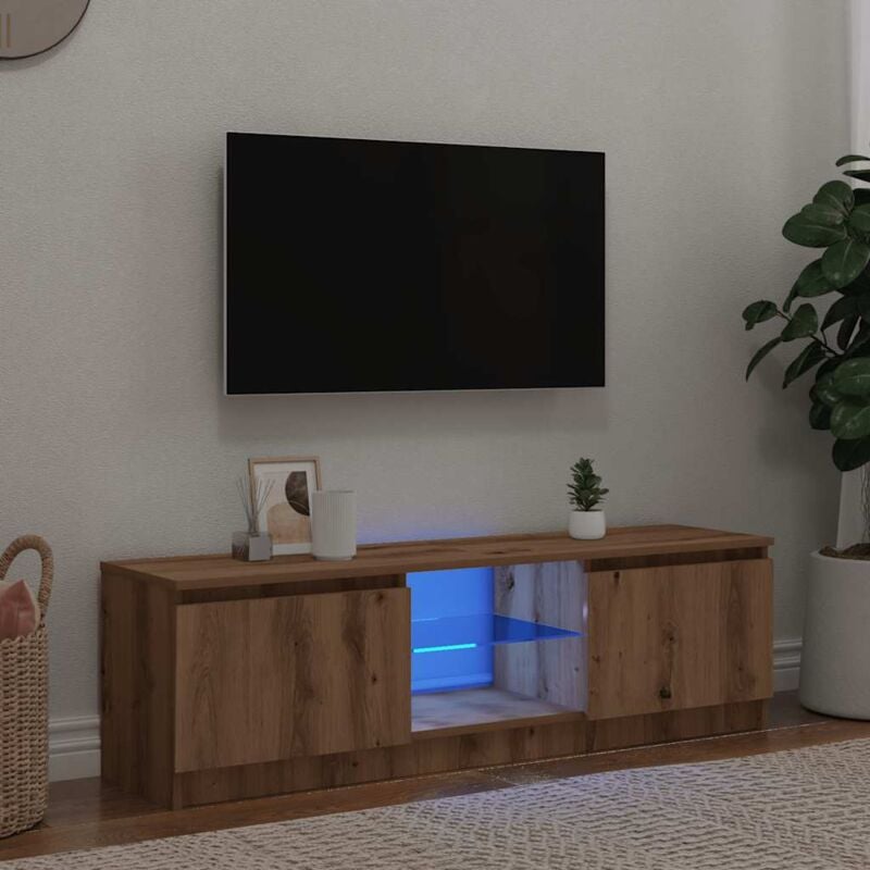 foto del prodotto vidaxl mobile porta tv con led artigianale 120x30x36 cm multistrato