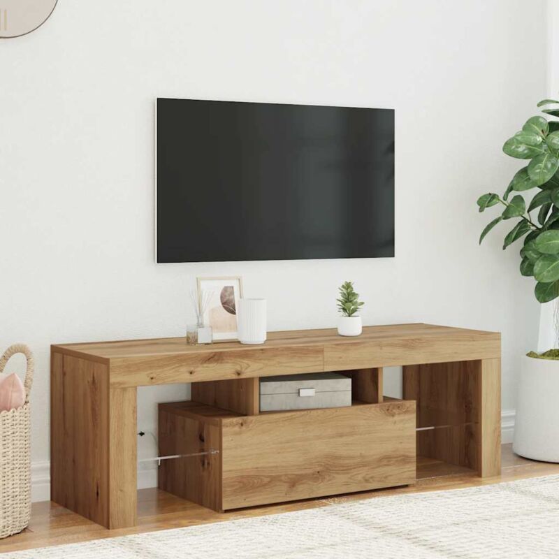 foto del prodotto vidaxl mobile porta tv con led artigianale 200x25x44 cm multistrato