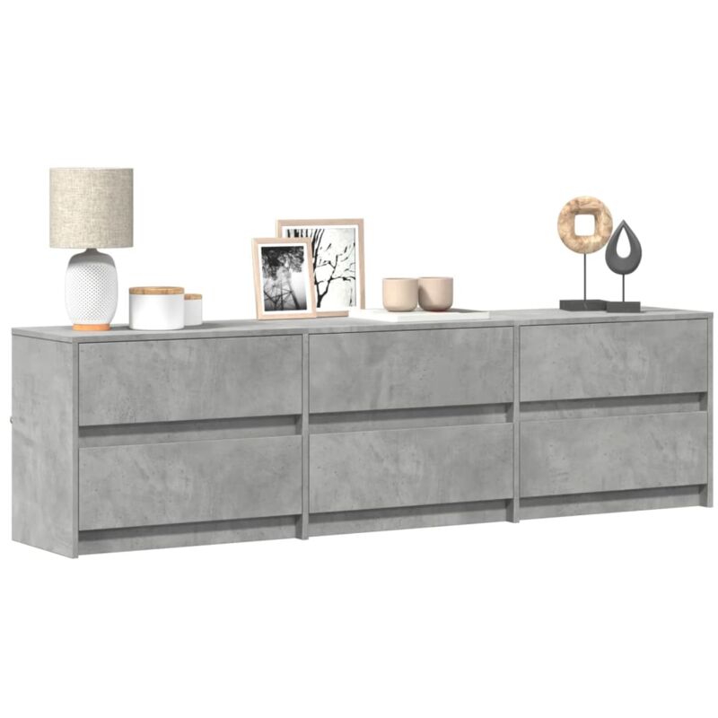 foto del prodotto vidaxl mobile porta tv con led grigio cemento 180x34x50cm truciolato 669925