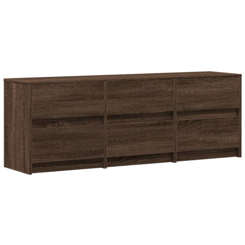 foto del prodotto vidaxl mobile porta tv con led rovere marrone 140x34x50cm truciolato