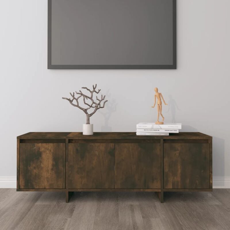 foto del prodotto vidaxl mobile porta tv dal design elegante con 4 ante vari colori colore rovere fumo