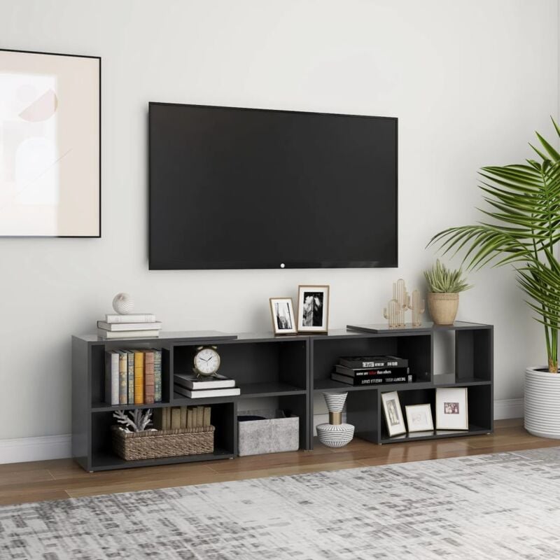 foto del prodotto vidaxl mobile porta tv grigio 149x30x52 cm in legno multistrato