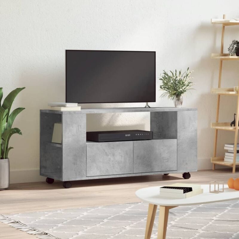 foto del prodotto vidaxl mobile porta tv grigio cemento 102x34,5x43cm legno multistrato