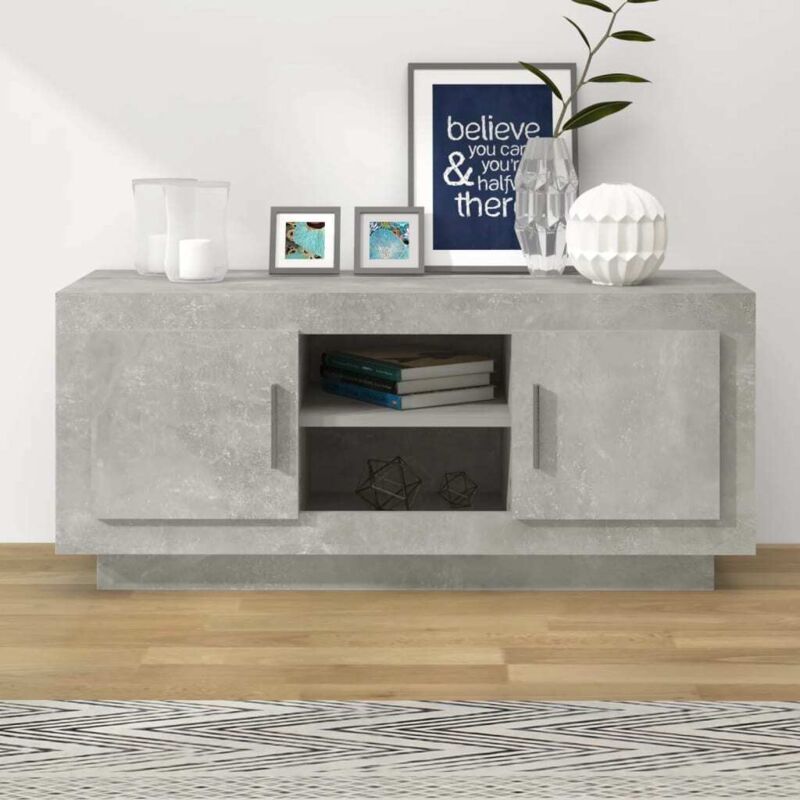 foto del prodotto vidaxl mobile porta tv grigio cemento 102x35x45cm in legno multistrato
