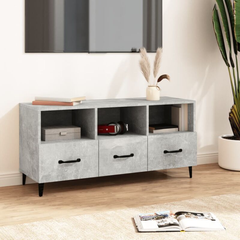 foto del prodotto vidaxl mobile porta tv grigio cemento 102x35x50 cm legno multistrato