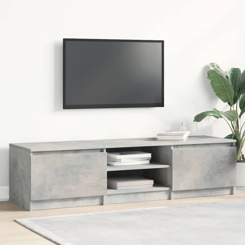foto del prodotto vidaxl - mobile porta tv grigio cemento 140x40x35,5 cm legno multistrato