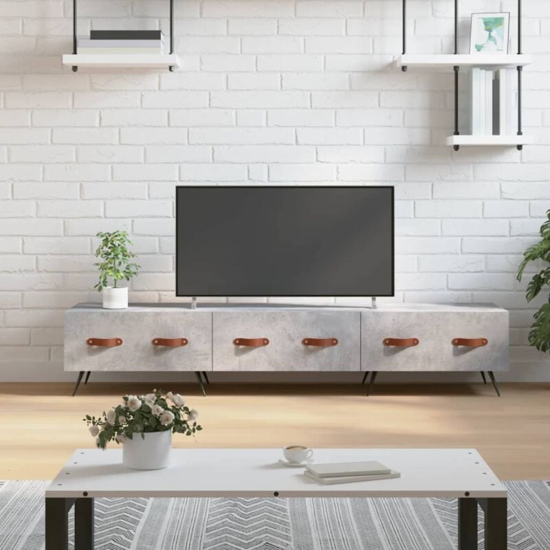 foto del prodotto vidaxl mobile porta tv grigio cemento 150x36x30 cm legno multistrato