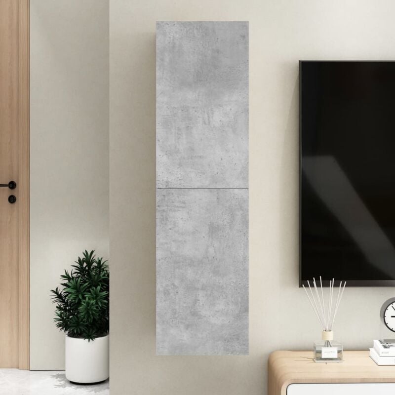 foto del prodotto vidaxl mobile porta tv grigio cemento 30,5x30x110 cm legno multistrato