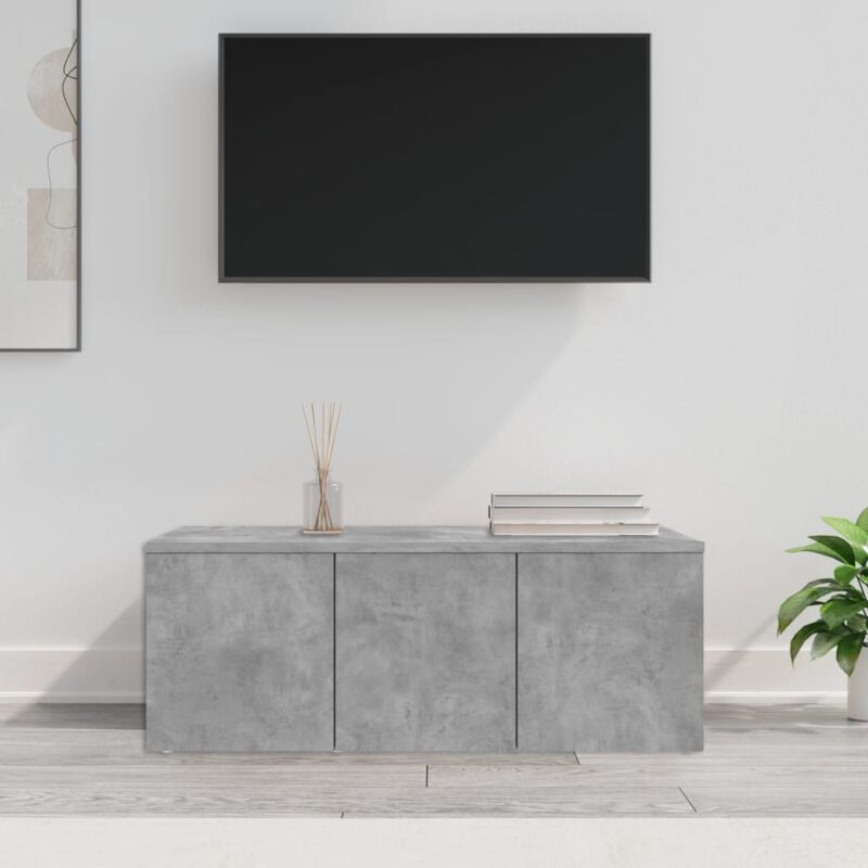 foto del prodotto vidaxl mobile porta tv grigio cemento 80x34x30 cm legno multistrato