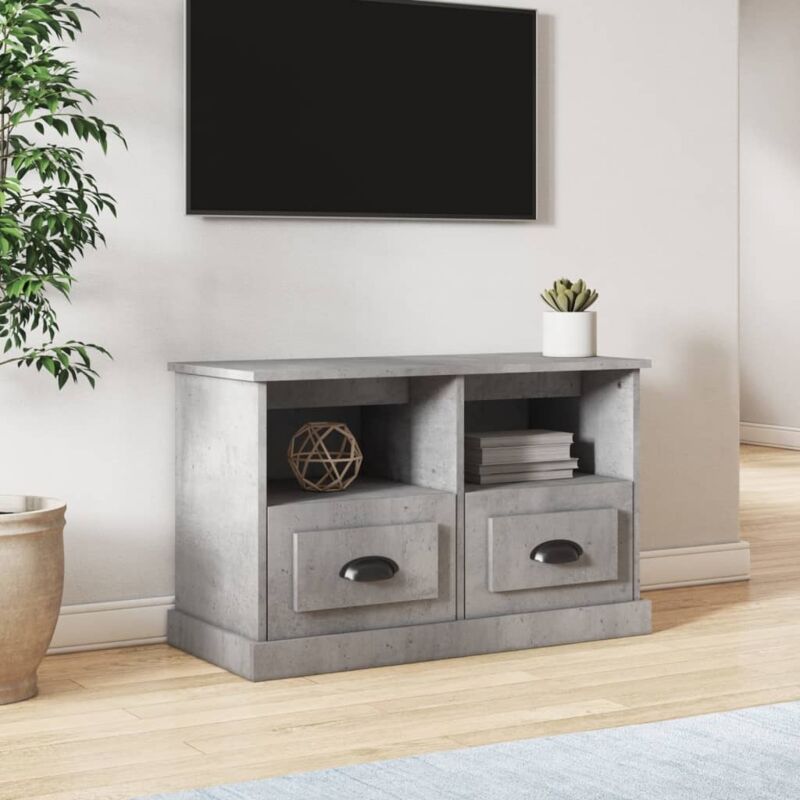 foto del prodotto vidaxl mobile porta tv grigio cemento 80x35x50 cm in legno multistrato