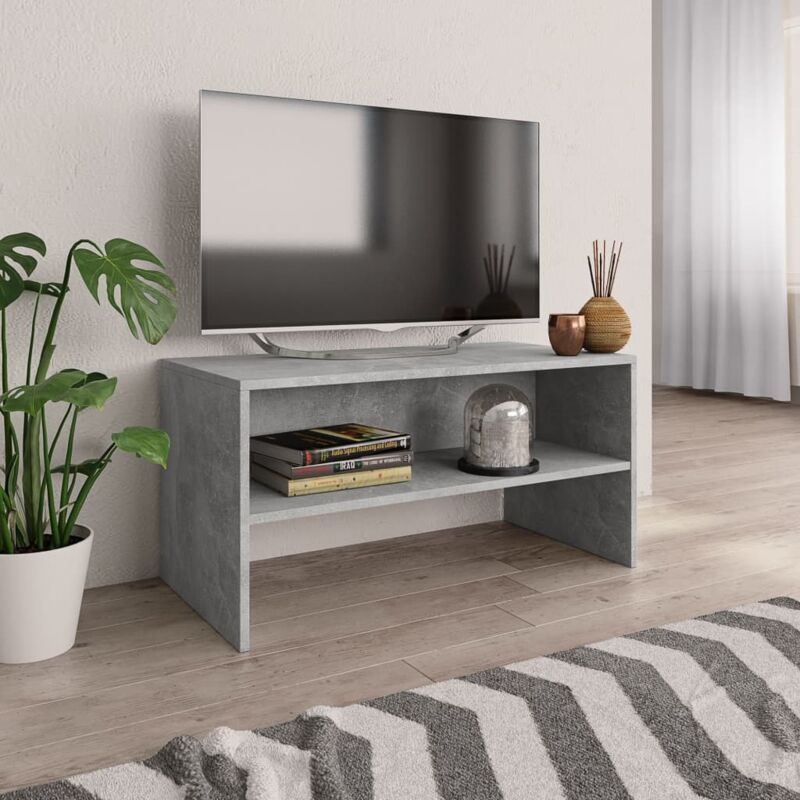 foto del prodotto vidaxl mobile porta tv grigio cemento 80x40x40 cm in legno multistrato