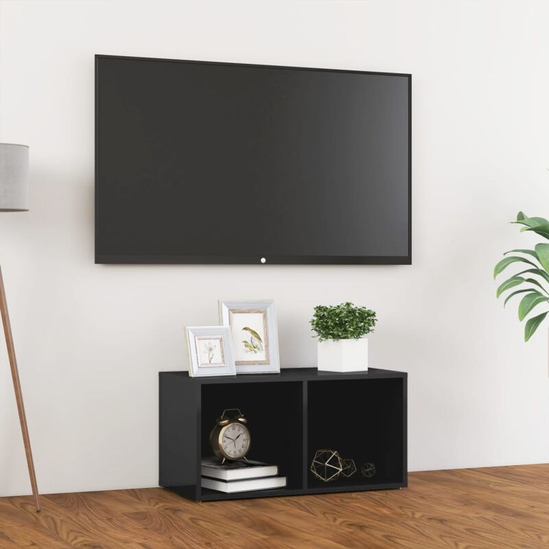 foto del prodotto vidaxl mobile porta tv grigio lucido 72x35x36,5cm in legno multistrato