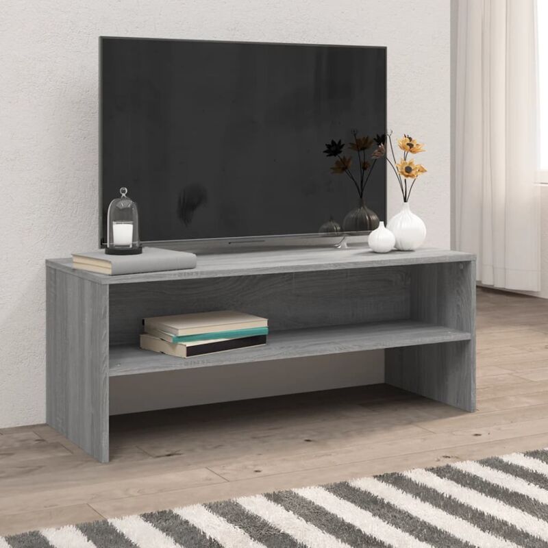 foto del prodotto vidaxl mobile porta tv grigio sonoma 100x40x40 cm in legno multistrato