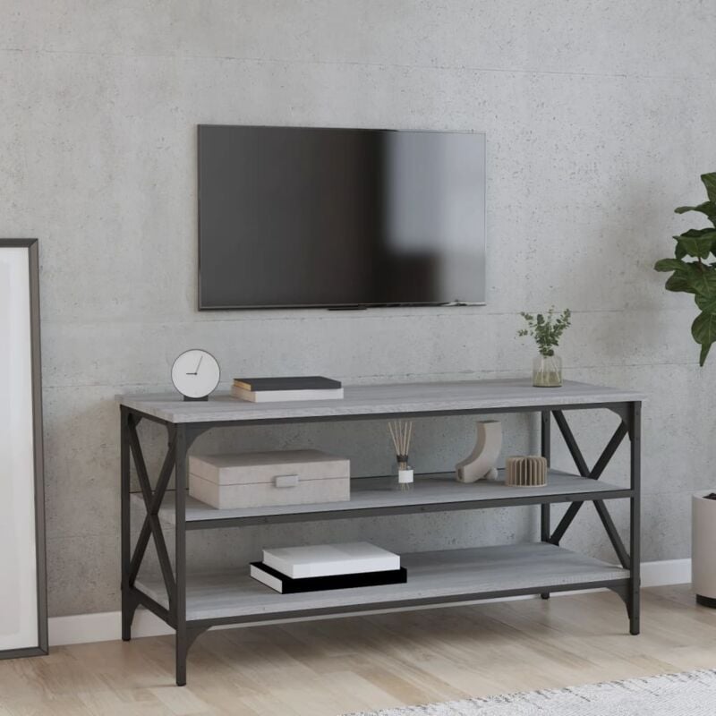 foto del prodotto vidaxl mobile porta tv grigio sonoma 100x40x50 cm in legno multistrato