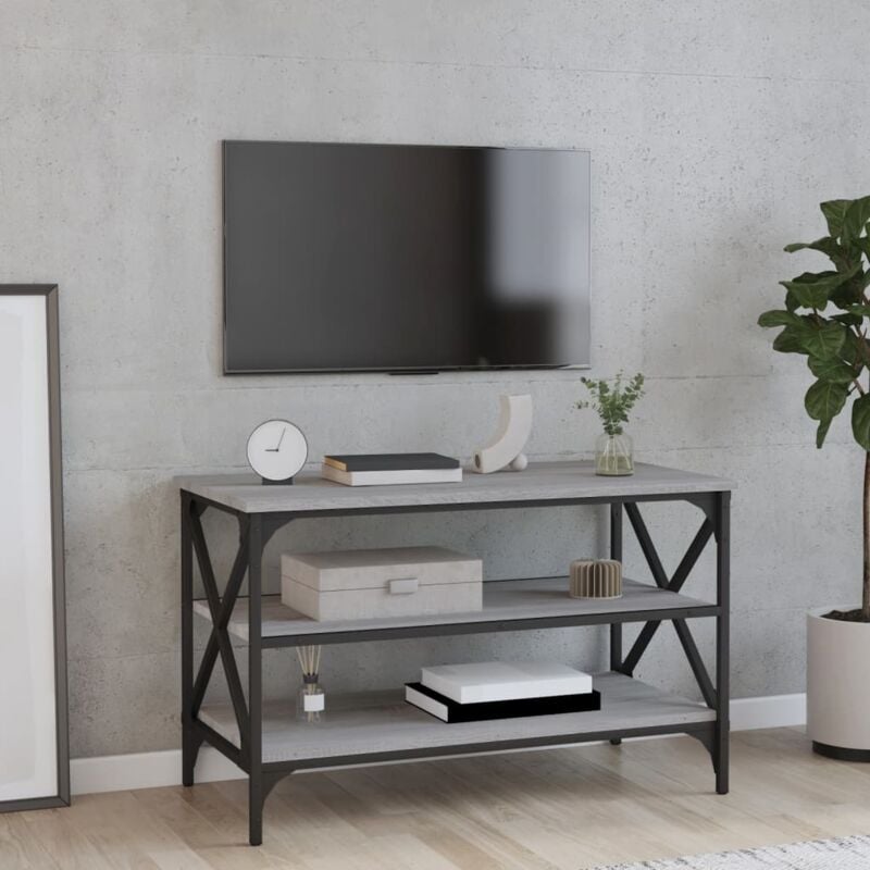 foto del prodotto vidaxl mobile porta tv grigio sonoma 80x40x50 cm in legno multistrato