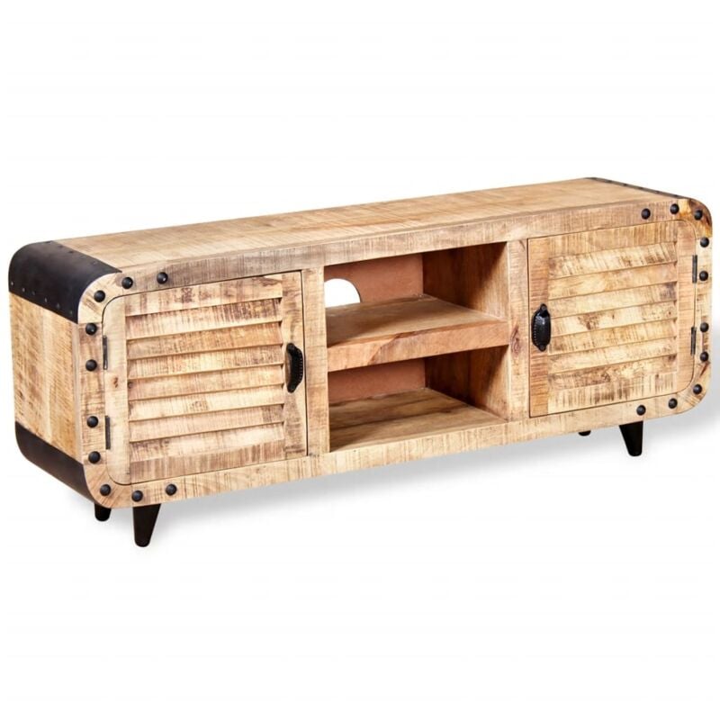foto del prodotto vidaxl mobile porta tv in legno grezzo di mango 120x30x50 cm