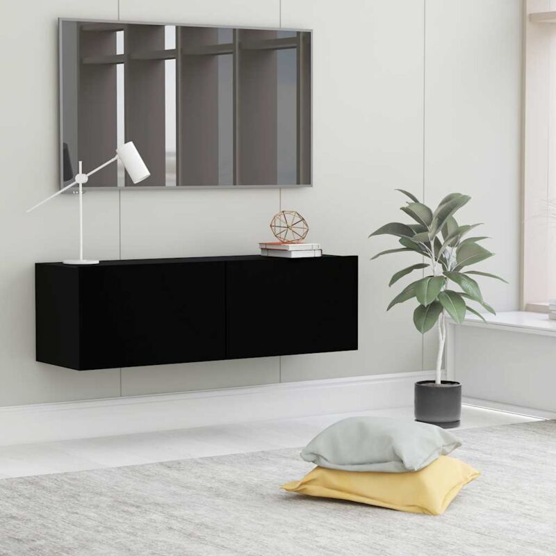 foto del prodotto vidaxl mobile porta tv nero 100x30x30 cm in legno multistrato