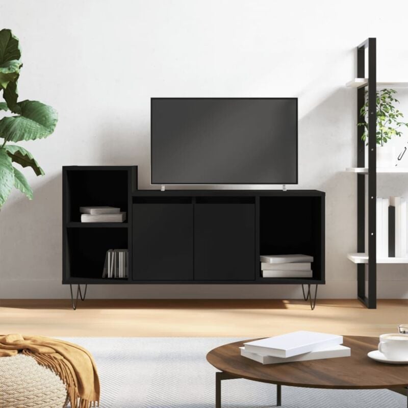 foto del prodotto vidaxl mobile porta tv nero 100x35x55 cm in legno multistrato