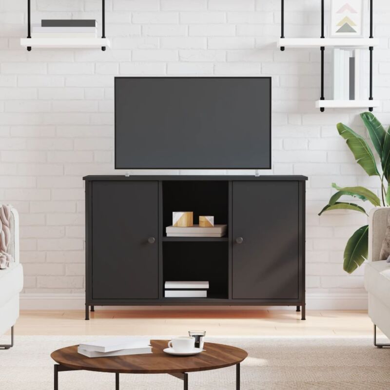 foto del prodotto vidaxl mobile porta tv nero 100x35x65 cm in legno multistrato