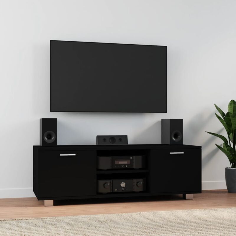 foto del prodotto vidaxl mobile porta tv nero 120x40,5x35 cm in legno multistrato