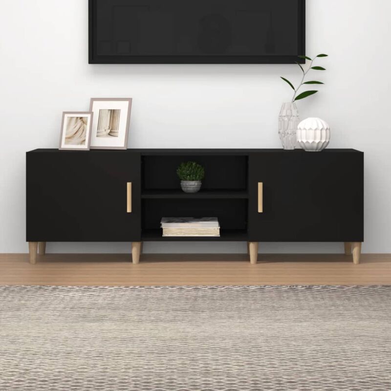 foto del prodotto vidaxl mobile porta tv nero 150x30x50 cm in legno multistrato