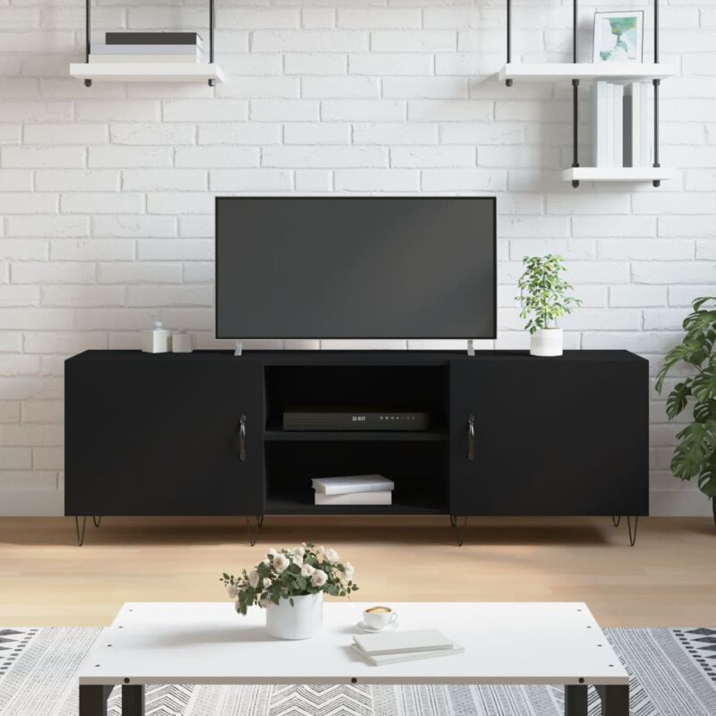 foto del prodotto vidaxl mobile porta tv nero 150x30x50 cm in legno multistrato