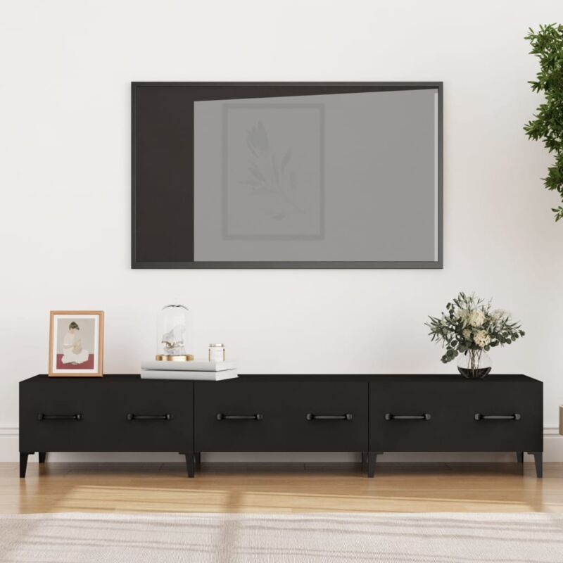 foto del prodotto vidaxl mobile porta tv nero 150x34,5x30 cm in legno multistrato