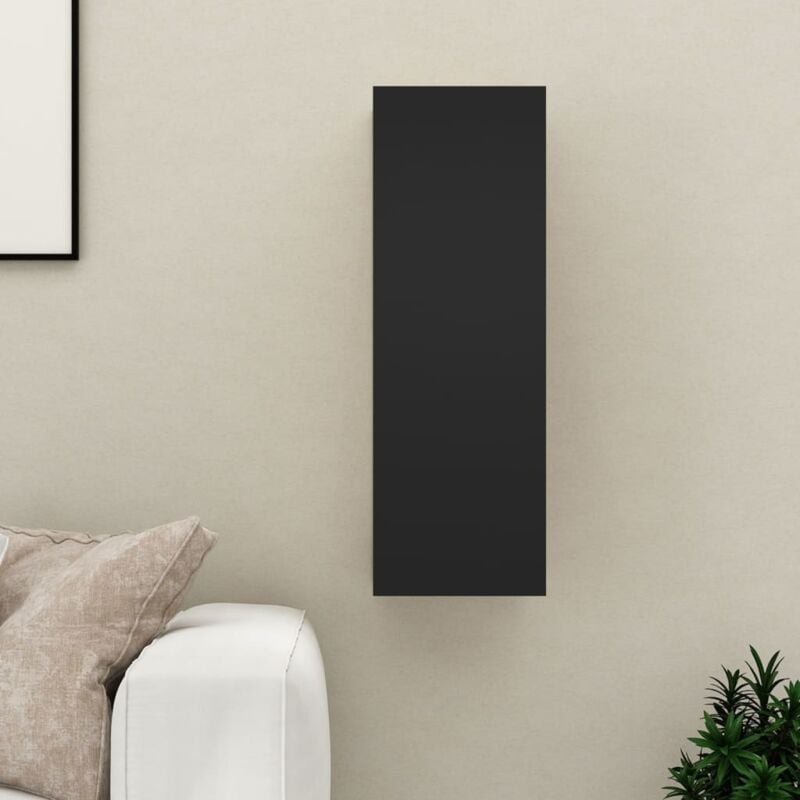 foto del prodotto vidaxl mobile porta tv nero 30,5x30x90 cm in legno multistrato