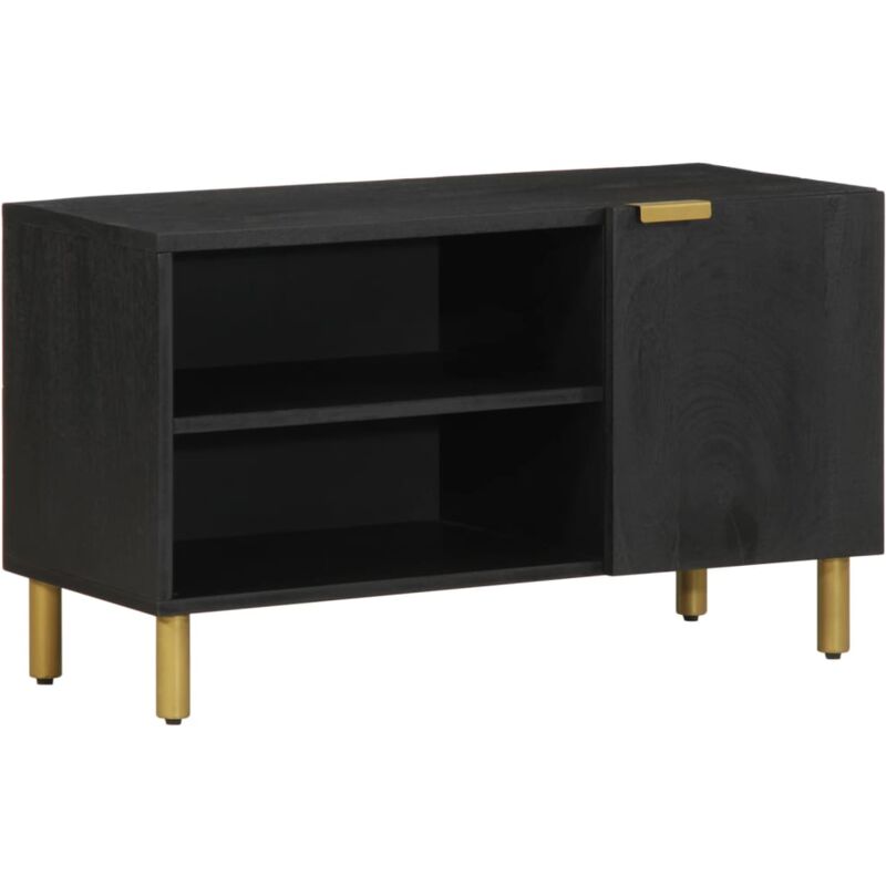 foto del prodotto vidaxl mobile porta tv nero 80x33x46 cm in legno multistrato