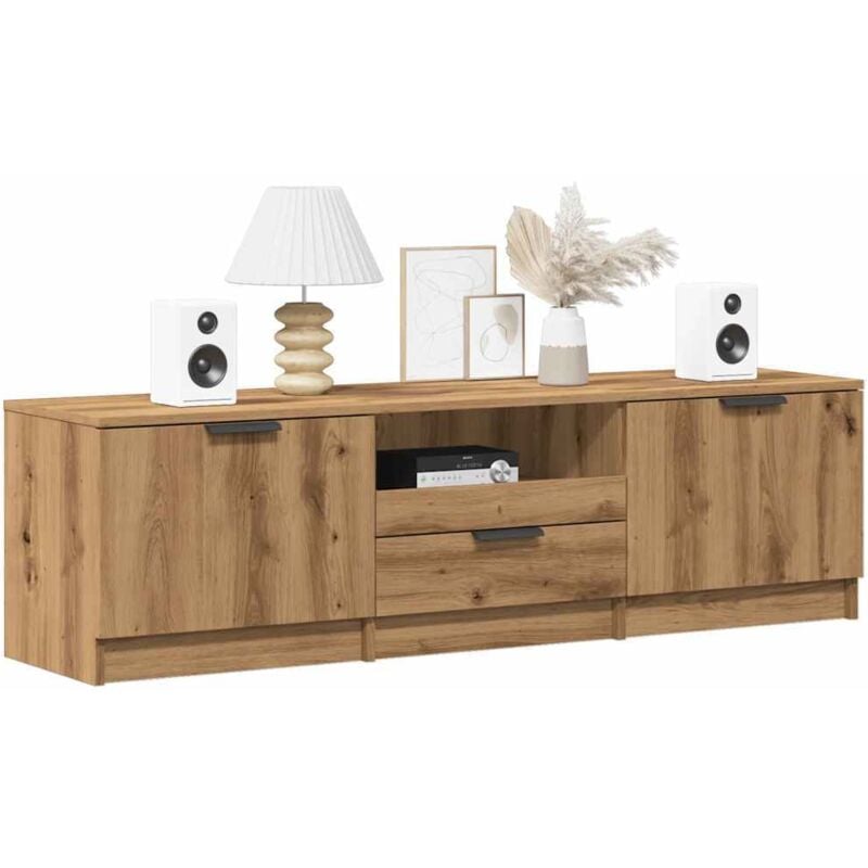 foto del prodotto vidaxl mobile porta tv rovere artigianale 140x35x40 cm in truciolato