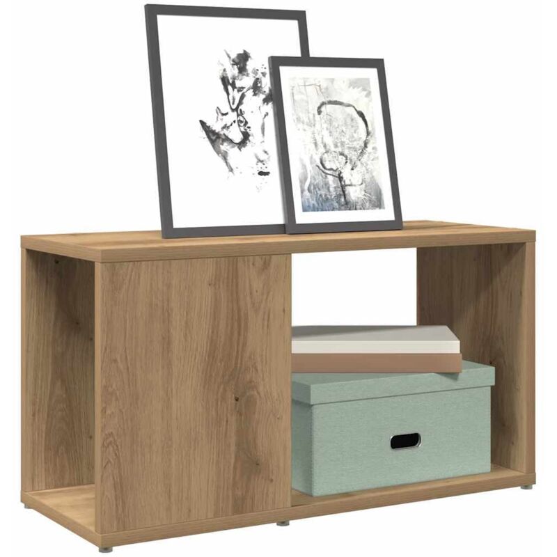foto del prodotto vidaxl mobile porta tv rovere artigianale 60x24x32 cm in truciolato