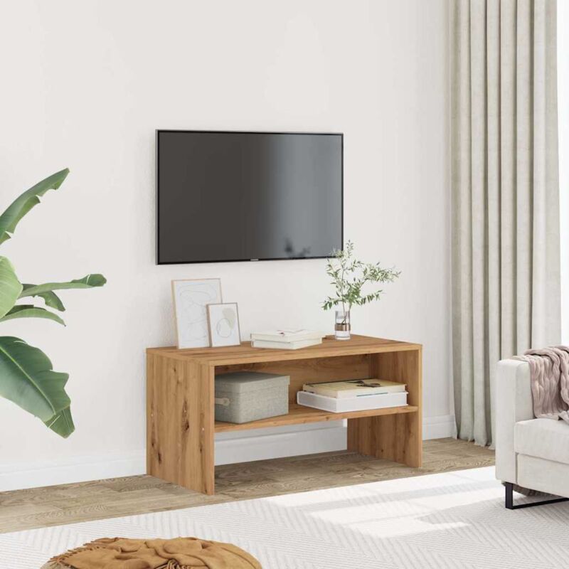 foto del prodotto vidaxl mobile porta tv rovere artigianale 80x40x40 cm multistrato