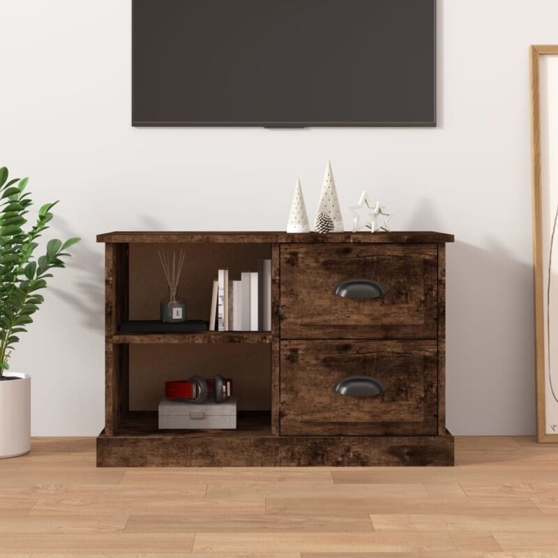 foto del prodotto vidaxl mobile porta tv rovere fumo 73x35,5x47,5 cm legno multistrato