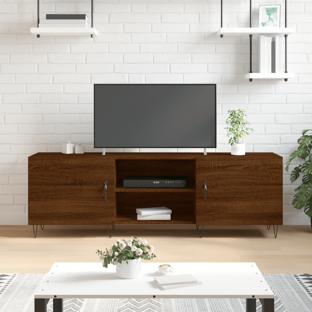 foto del prodotto vidaxl mobile porta tv rovere marrone 150x30x50cm in legno multistrato