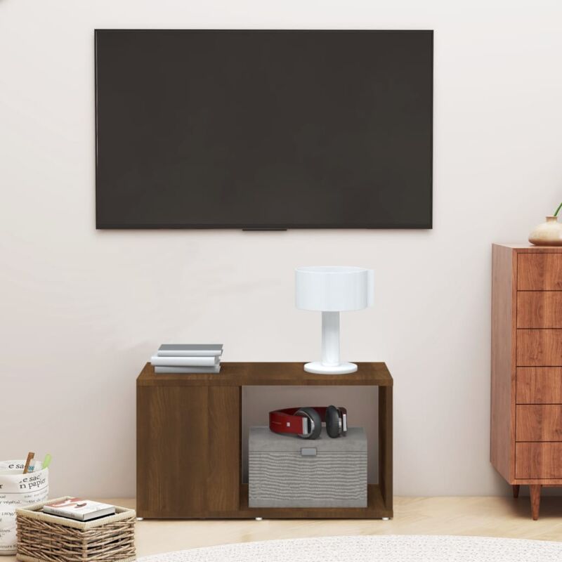 foto del prodotto vidaxl mobile porta tv rovere marrone 60x24x32 cm in legno multistrato