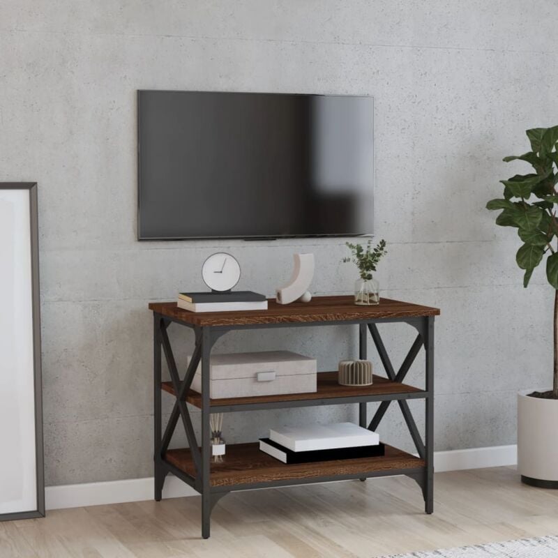 foto del prodotto vidaxl mobile porta tv rovere marrone 60x40x50 cm in legno multistrato